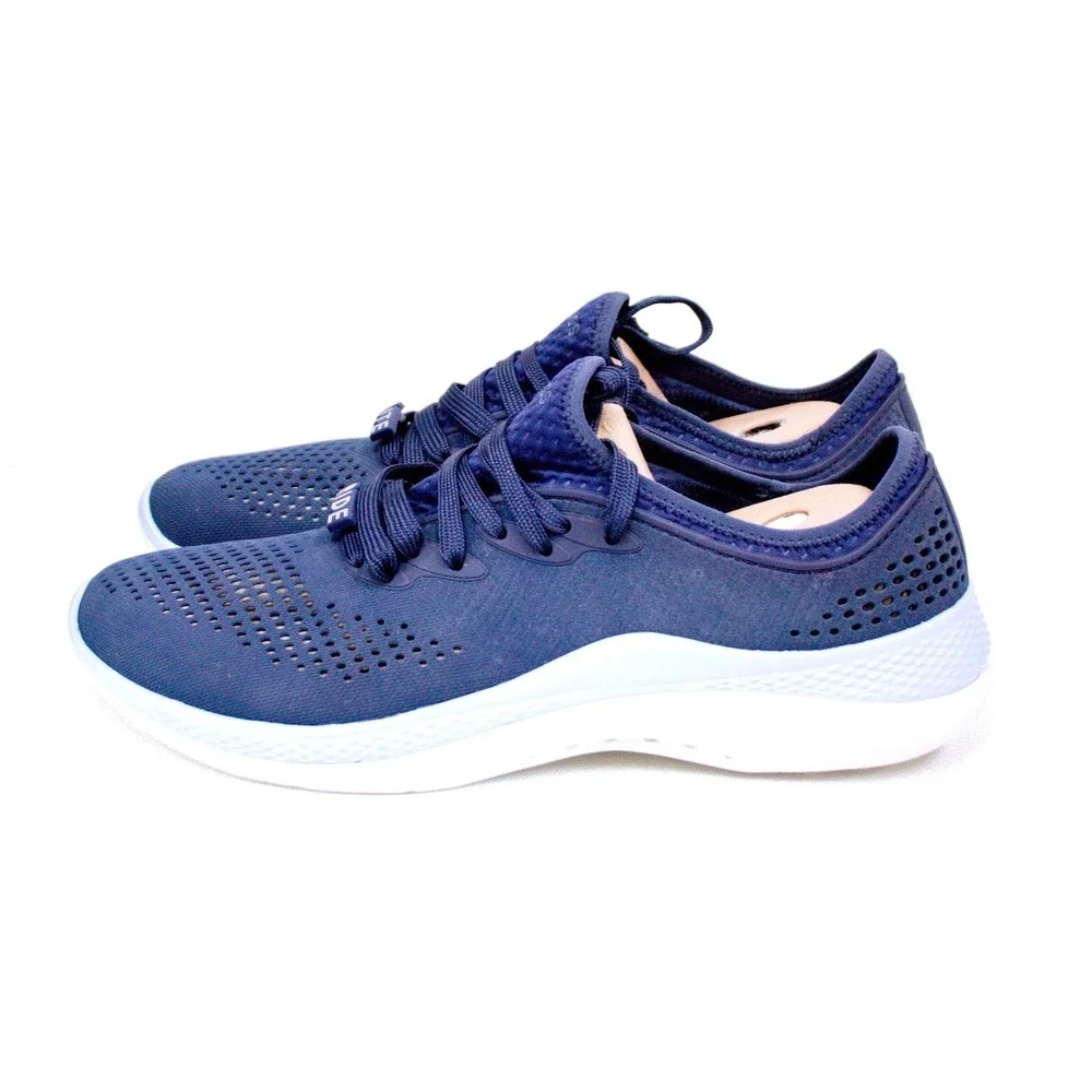 Crocs | LiteRide 360 Pacer Lace Up Sneaker Walking Shoe Navy Blue Mens 12
